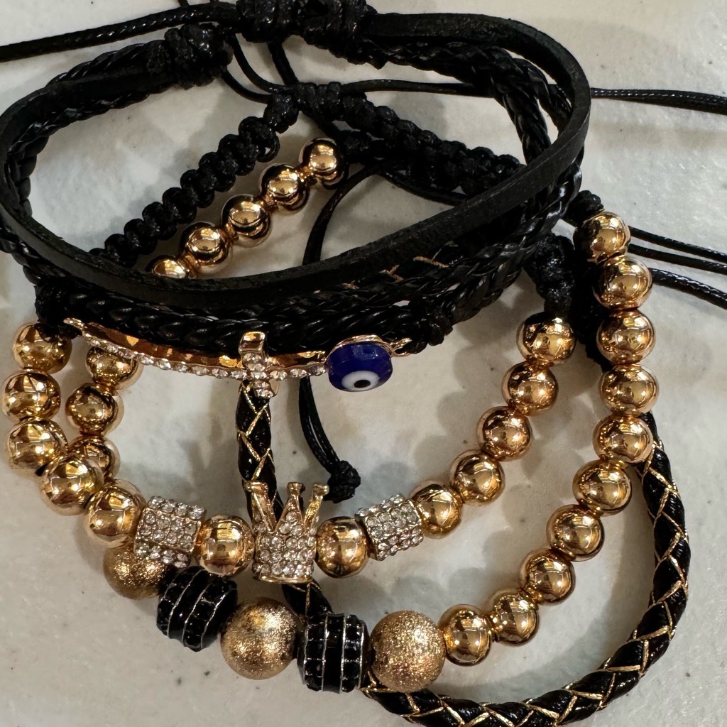 Aldo- 4 Pieces Gold Black Bracelet 25$